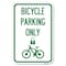 Signmission Bicycle Parking Only With Cycle and Loc Heavy-Gauge Aluminum Sign, 12" x 18", A-1218-24321 A-1218-24321 - alternate 1